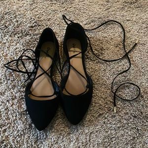 Lace up flats